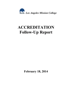 ACCREDITATION Follow-Up Report February 18, 2014