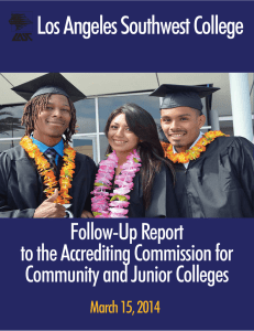Los Angeles Southwest College Follow-Up Report to the Accrediting Commission for