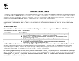 Accreditation Executive Summary