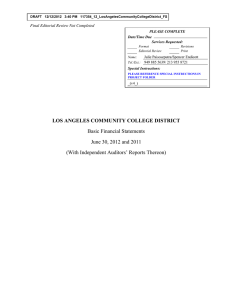 LOS ANGELES COMMUNITY COLLEGE DISTRICT Basic Financial Statements