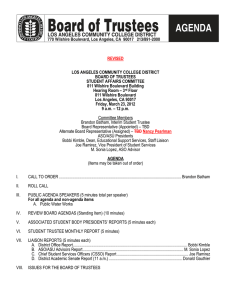 REVISED LOS ANGELES COMMUNITY COLLEGE DISTRICT BOARD OF TRUSTEES STUDENT AFFAIRS COMMITTEE