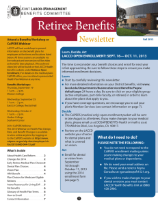 Retiree Benefits  Newsletter