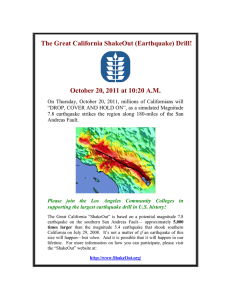 The Great California ShakeOut (Earthquake) Drill!