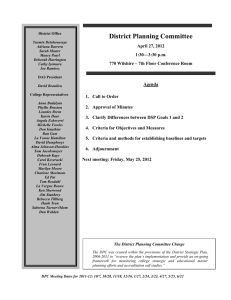 District Planning Committee  April 27, 2012 1:30—3:30 p.m.
