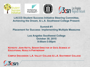 LACCD Student Success Initiative Steering Committee,