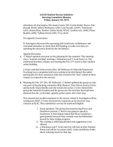 LACCD Student Success Initiative Steering Committee Minutes Friday, January 30, 2015