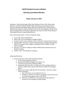 LACCD Student Success Initiative Steering Committee Minutes  Friday, January 31, 2014