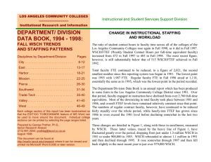 DEPARTMENT/ DIVISION DATA BOOK, 1994 - 1998: FALL WSCH TRENDS