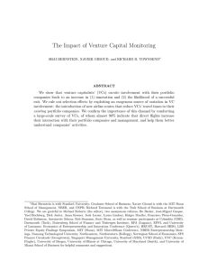 The Impact of Venture Capital Monitoring