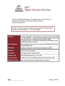 A Keccak-Based Wireless Authentication Tag with per- Countermeasures