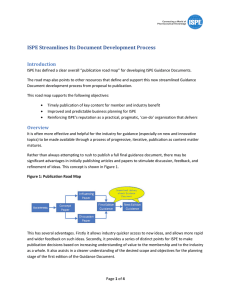 ISPE Streamlines Its Document Development Process Introduction
