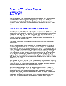 Board of Trustees Report  District Office June 29, 2011