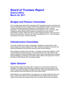 Board of Trustees Report  Budget and Finance Committee District Office