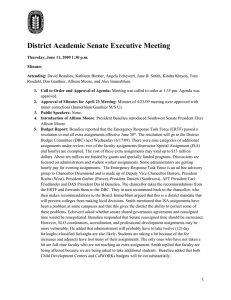 District Academic Senate Executive Meeting