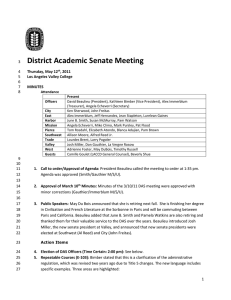 District Academic Senate Meeting 1 2