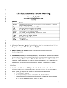 District Academic Senate Meeting 1 2