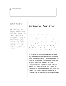 District in Transition  Online Now