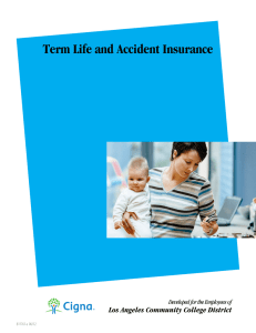 Term Life and Accident Insurance Los Angeles Community College District