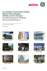 Los Angeles Community College District Intercollegiate Athletic and On-Campus