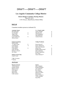DRAFT-----DRAFT-----DRAFT  Los Angeles Community College District District Budget Committee Meeting Minutes