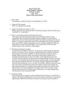 DRAFT MINUTES District Budget Committee February 16, 2011 1:30 – 3:30