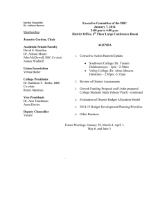 Membership Executive Committee of the DBC January 7, 2014