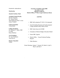 Membership Executive Committee of the DBC November 5, 2013