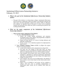 Institutional Effectiveness Partnership Initiative February 19, 2015 