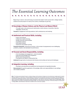 The Essential Learning Outcomes