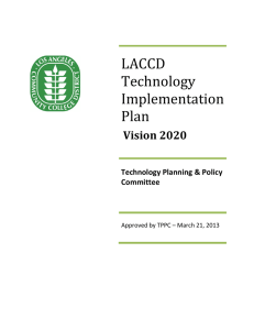 LACCD Technology Implementation Plan