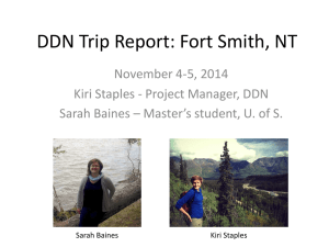 DDN Trip Report: Fort Smith, NT November 4-5, 2014