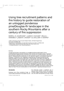 Using tree recruitment patterns and fire history to guide restoration of