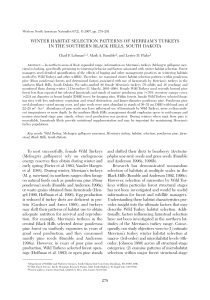 WINTER HABITAT SELECTION PATTERNS OF MERRIAM’S TURKEYS Chad P. Lehman