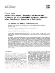 Research Article Differentiating between Underwater Construction Noise