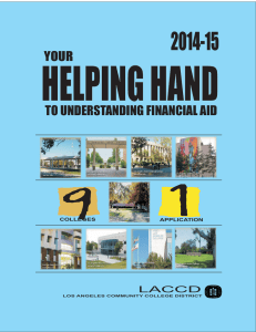 HELPING HAND 2014-15 YOUR TO UNDERSTANDING FINANCIAL AID