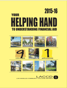 HELPING HAND 2015-16 YOUR TO UNDERSTANDING FINANCIAL AID