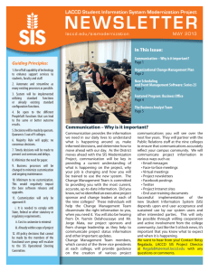 In This Issue: Guiding Principles: MAY 2013 laccd.edu/sismodernization