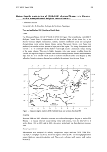Phaeocystis in the eutrophicated Belgian coastal waters Christiane Lancelot