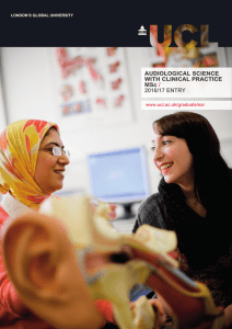 AUDIOLOGICAL SCIENCE WITH CLINICAL PRACTICE MSc /