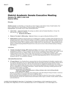District Academic Senate Executive Meeting DRAFT Minutes