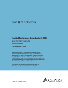 Health Maintenance Organization (HMO) Blue Shield 65 Plus (HMO)
