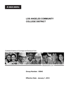 LOS ANGELES COMMUNITY COLLEGE DISTRICT Combined Evidence of Coverage and Disclosure Form