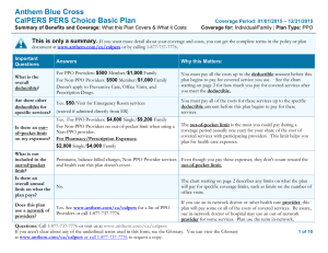 Anthem Blue Cross  CalPERS PERS Choice Basic Plan