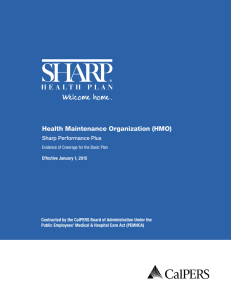 Health Maintenance Organization (HMO) Sharp Performance Plus