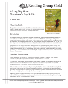 Reading Group Gold A Long Way Gone Memoirs of a Boy Soldier