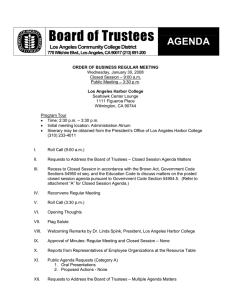 Board of Trustees AGENDA  Los Angeles Community College District  770 Wilshire Blvd., Los Angeles, CA 90017 (213) 891­200 