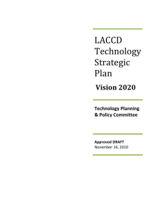 LACCD  Technology Strategic    Plan 