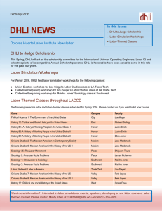DHLI NEWS DHLI to Judge Scholarship Dolores Huerta Labor Institute Newsletter