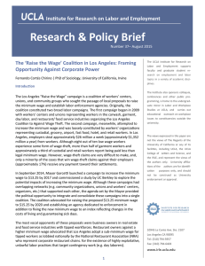 Research &amp; Policy Brief Institute for Research on Labor and Employment