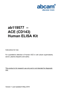 ab119577  – ACE (CD143) Human ELISA Kit